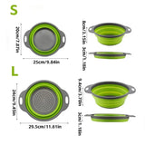 Escurridor plegable de silicona para fruta y verdura