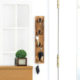 Estante llavero de pared madera con 5 ganchos