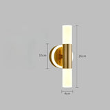 Aplique LED cristal blanco/dorado moderno