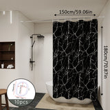 Set de baño de mármol negro