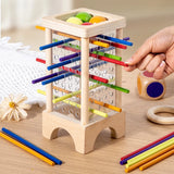 Juego de equilibrio con palos de madera (Montessori)