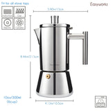 Cafetera italiana de acero inoxidable