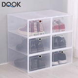 6 cajas de zapatos transparentes apilables