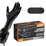 Guantes de nitrilo negro industriales 8 mil