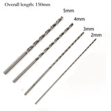 4 brocas HSS extralargas de 150 mm