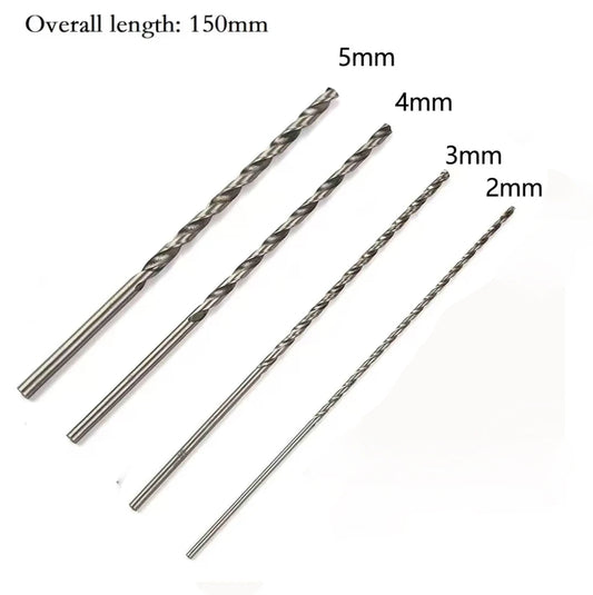 4 brocas HSS extralargas de 150 mm