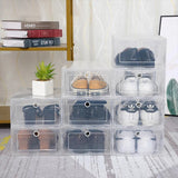 6 cajas de zapatos transparentes apilables