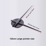 Reloj de pared 3D de números adhesivos 90-120 cm