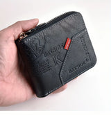 Cartera de hombre de piel sintética encerada