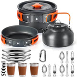 Set de cocina camping antiadherente 2-3 personas con tetera