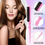 Set de 6 cepillos de peluquería con pulverizador