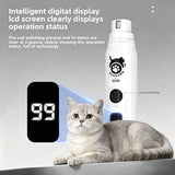 Lima de uñas eléctrica para mascotas con pantalla