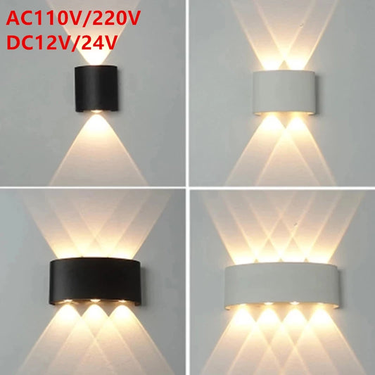 Aplique LED IP65 aluminio interior/exterior
