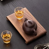 Bandeja rectangular de madera para café