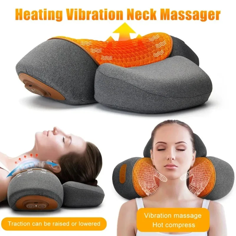 Almohada masajeadora cervical eléctrica con calor