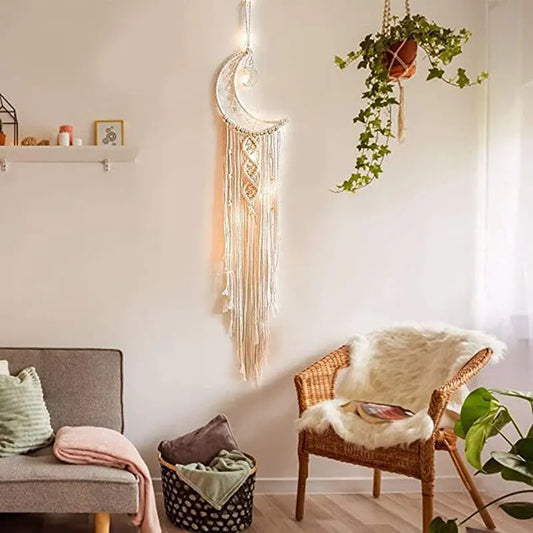Tapiz de macramé bohemio 96 cm