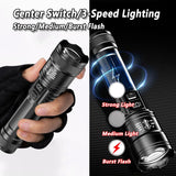 Linterna LED recargable con zoom