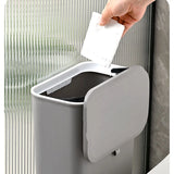 Papelera colgante con tapa para armario