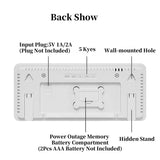 Reloj de pared digital grande con luz de 7 colores