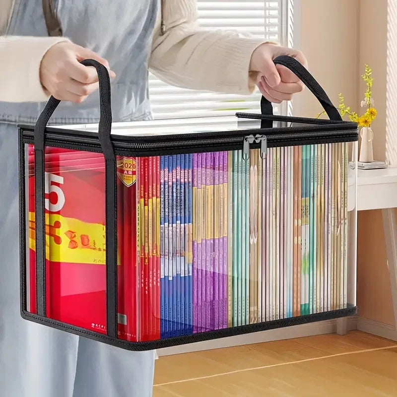 Caja de almacenaje transparente PVC con tapa y ventana