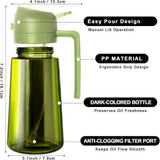 Aceitera pulverizadora 2 en 1 de 470 ml