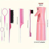 Set de 6 cepillos de peluquería con pulverizador