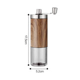 Molinillo de café portátil con acabado de madera