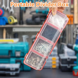 Caja organizadora de tornillos de 4 compartimentos
