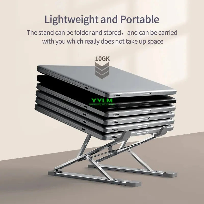 Soporte de aluminio plegable para portátil