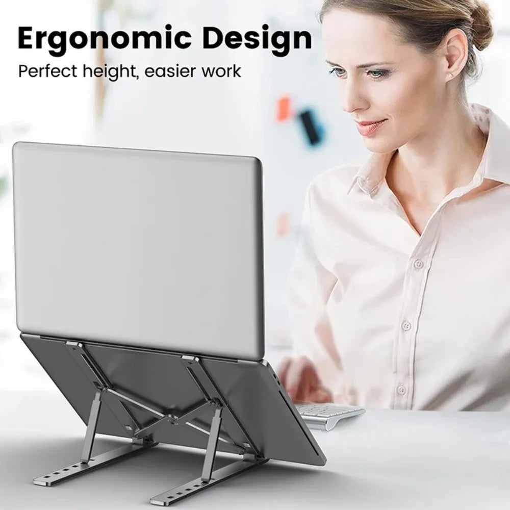 Soporte de aluminio para portátil regulable